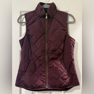 Old Navy Maroon Quilted Vest for Women